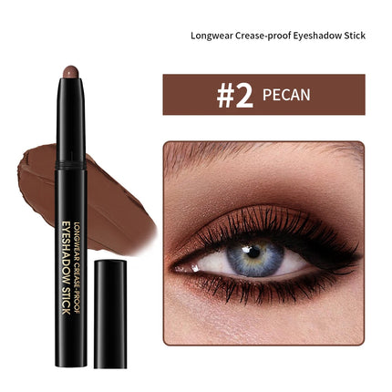 Waterproof 10 Colors Crease-proof Eyeshadow Pencil Stick Lasting Glitter Shimmer Matte Eye Shadow Highlighter Pen Eyes Makeup