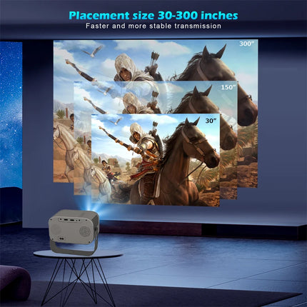 XBJ Smart Home theater projectors with WiFi 6 & BT Auto Vertical Keystone Portable 4k Projector for Home Office Outdoor