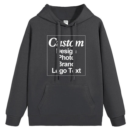 High Quality Custom Hoodie Cotton Sweatshirt Print Embroidery Brand Logo Text Photo Design Men Women Famliy Team Clothing 300g