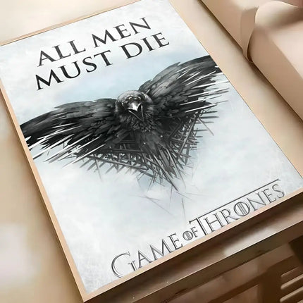Anime G-Game Hot T-Thrones-S Poster Poster Waterproof HD Wall Art Decal Self-Adhesive Aesthetic Decor For Home Living
