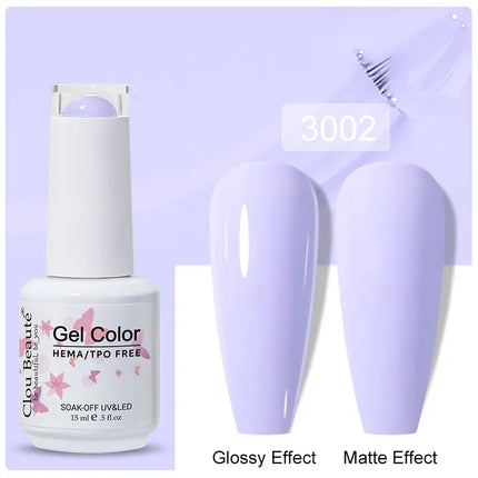 Clou Beaute 15ml Nail Gel Polish Vernis Semi Permanent UV LED Lamp Lakiery Hybrydowe Hema Free Red Nail Art Gel Lacquer Gel
