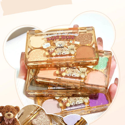 6 Colors Eye Shadow Palette Iris Purple Glitter Pearly Eyeshadow Palette Fashion Korean Shiny Eye Shadow Charming Eye Makeup