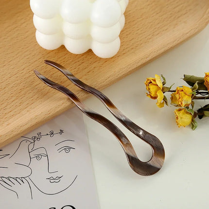1 Pcs Classic Retro Style Hawksbill Color Acetic Acid Plate Hairpin Ladies Hair Accessories