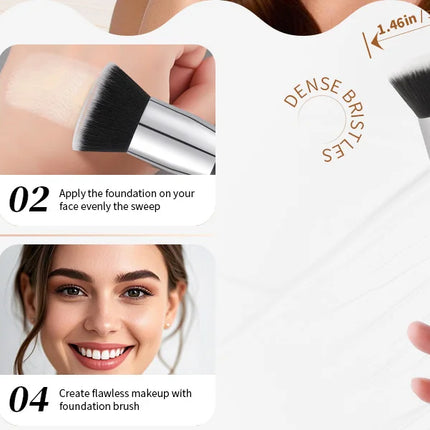 DUcare Foundation Brush Flat Top Kabuki Makeup Brushes Synthetic Hair Liquid Blending Mineral Powder Buffing Stippling Cosmetics