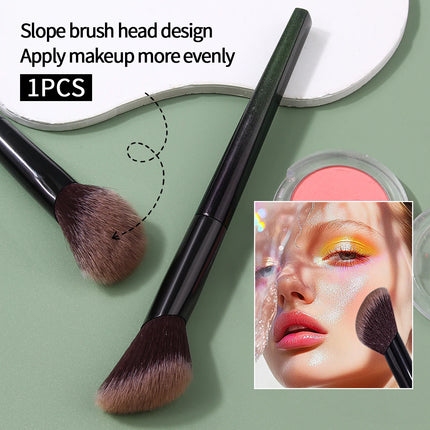 1/2PCS  soft bevel blush brush, highlight brush, contour brush, and smudge brush - a multi-purpose makeup brush tool
