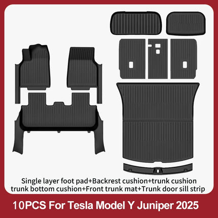 Floor Mats For 2025-2026 Tesla Model Y Juniper Premium/Performance TPE Floor Liner& Accessories Full-Door Sill Protective Cover