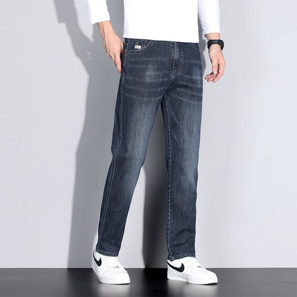 Big Tall Clothes Men's Jeans Extral Long Leg Length Straight Denim Pant Male Lengthened Trouser Slim Thin 190cm 200 Cm 120cm 110