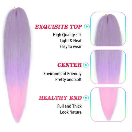 Miss Rola KANEKALON EZ Braid With Tinsel Wire DREAM OCEAN  New Color Synthetic Hair Extension Pre Stretched Twist Jumbo Braid