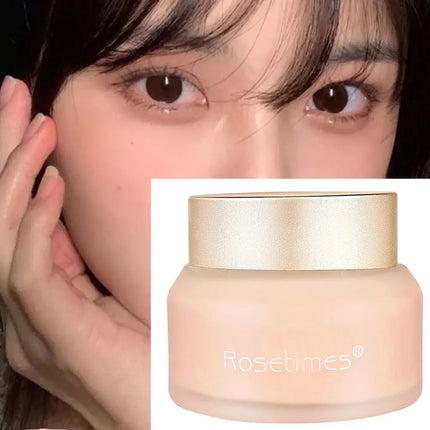Rosetimes Soft Light Foundation Cream Waterproof Sweat-proof Concealer Ivory White Natural Color Moisturizing Liquid Foundation
