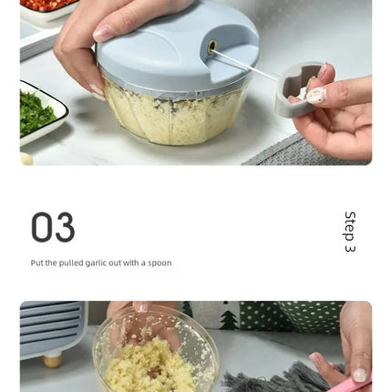 Home Kitchen Manual Ginger Grinder Garlic Mud Splasher Multifunctional Vegetable Cutter Handheld Meat Grinder Modern Minimalist