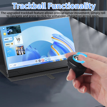 Trackball Ring Mouse Bluetooth Wireless Dual-mode Air Mouse for PPT Browsing Tiktok YouTube Novel Page Turning PC Tablet Phone