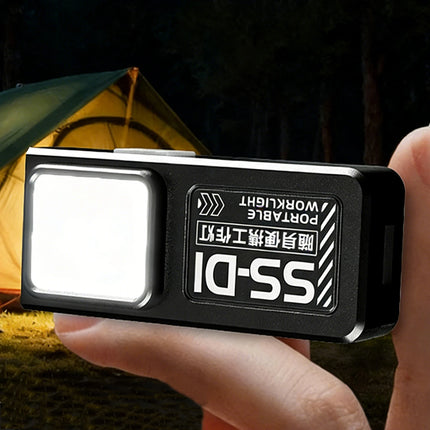 Mini Portable Rechargeable LED Torch Light, Waterproof Outdoor Work Pocket Flashlight with Clip Magnet Compact LED Flashlight