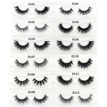 LEHUAMAO  3D Mink Lashes Wholesale Mink False Eyelashes Bulk 10/30/50 Pairs Soft Fluffy Natural Mink Lashes Makeup Mink Eyelashe