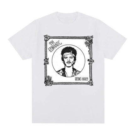 2026 New Album Song THE ROMANTIC TEE Bruno Mars High Quality Fashion Tee-shirt Fashion Round Neck Clothes Camisetas