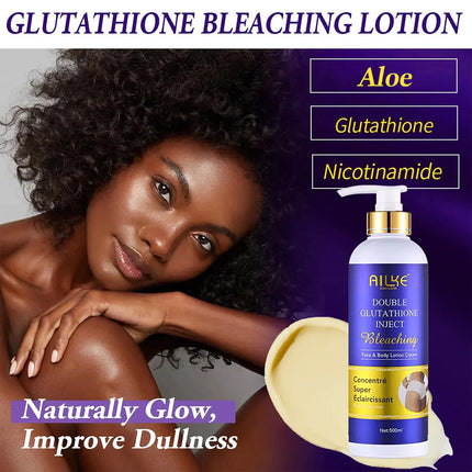 AILKE Glutathione 5-in-1 Women Skin Care Kit, With Body Lotion,  Serum, Dark Spot Removal Cream, Body Cream, Brightening Soap