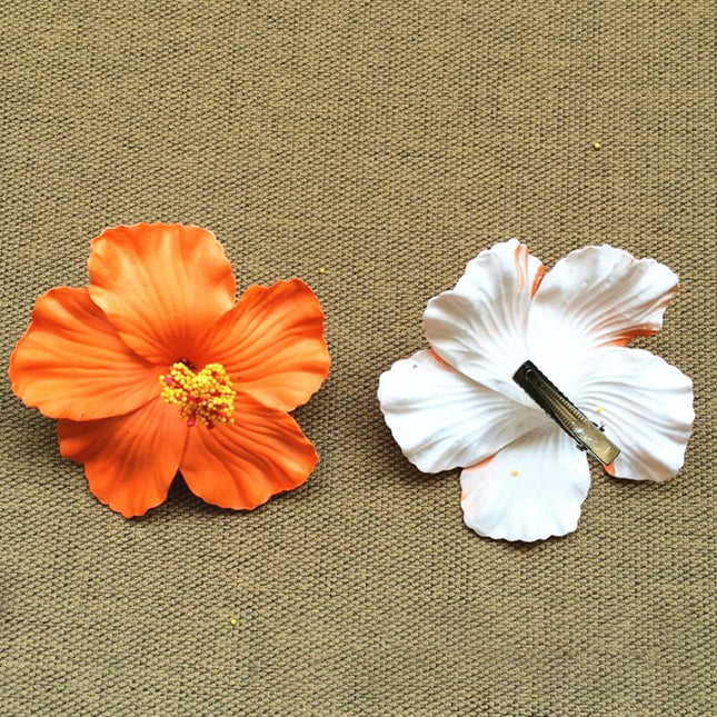 Foam Flower Hair Clips Hawaiian Plumeria Hibiscus Flower Barrettes Bridal Hairpins Colorful Rose Hairpin Jewelry Summer Beach