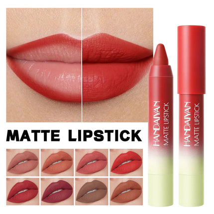8 Colors Matte Lipstick Long Lasting Waterproof Hydrating Lip Liner Non Sticky Lightweight Velvet Lipliner Moisturizing Cosmetic