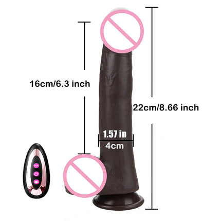 Thrusting Big Dick Realistic Dildo Vibrator for Women Telescopic Vibrating Heating Penis Vibrators Anal Plug Adult 18+ Sex Toys