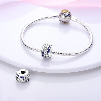 925 Silver Clasp Clip Spacer Stopper Beads Charms & Safety Chain  Clasp Charm Bead Fit Original Bracelet DIY Jewelry