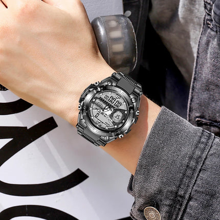 LIGE Men Military Watch Digital 50m Waterproof Wristwatch LED Quartz Clock Sport Watch Male Big Watches Men Relogios Masculino