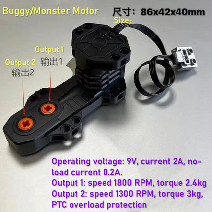 Power Functions Motor Technical Parts MOC Multi Tool Servo Buggy Motor Building Blocks Car PF 5292 Model Building Blocks
