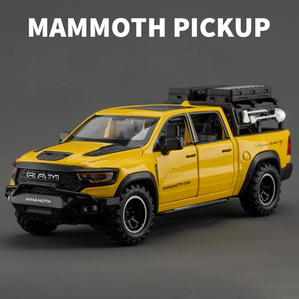 1:32 Dodge RAM 1000 TRX Mammoth Picku Alloy Car Model Sound And Light Pull Back Children's Toy Collectibles Birthday Gift