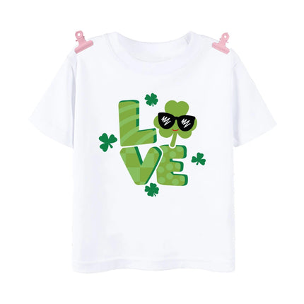 Happy St. Patrick's Day Printed Kids Shirts St. Patrick's Party Boys Girls T-shirt Holiday Child Short Sleeve Tops Summer T Shirt
