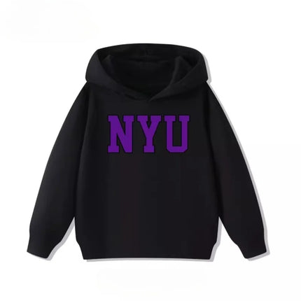 New York NYU Letters Children's Sweatshirt Boys and Girls Clothing Autumn and Winter Warm Student All-match Children's Hoodie