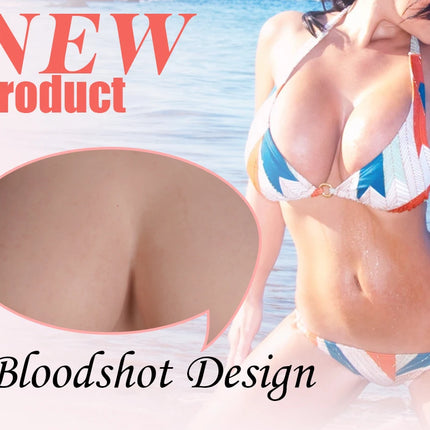 Dokier Realistic Bloodshoot Realistic Silicone Breast Forms Fake Crossdressing Transgender Sissy Drag Queen Cosplay  Breastplate