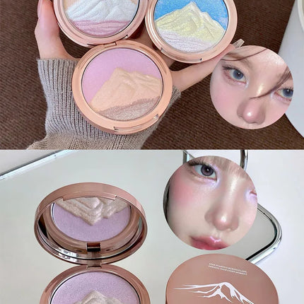 Diamond flash high-gloss powder, three-dimensional luster, natural water glow, one count brightens the entire face