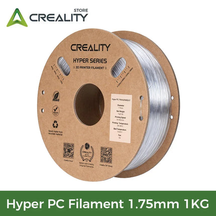Creality Hyper PC 3D Printer Filament 1.75mm 1KG Transparent Rigid High Heat Resistant Tough New for All 3D Printers