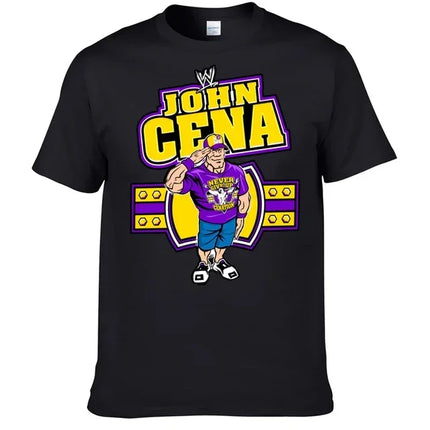 John Cena Wrestling Men's T-Shirt Summer Outdoor Sports Fitness Unisex Tops Casual O-Neck Short Sleeve Tee Casual Men Clothing