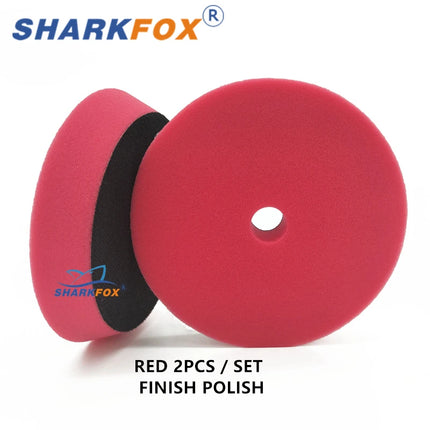 Sharkfox 5"/6"125mm/150mm Car Polishing Germany Sponge Buffing Polisher Pads Smooth Buffer Pad Removes Scratch For Polishing