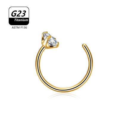 1Pcs 10Pcs G23 ASTM F136 Titanium D Shape Nose Piercing Ear Septum Earrings Studs Helix Stud Hoop Body Jewelry Wholesale