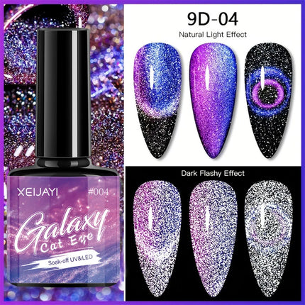 10ml Flamingo Red Magnetic Cat eye Gel Gemstone Glitter Cat Eye Gel Polish Semi-permanent UV LED Cateye Nail Varnish Manicure#GY