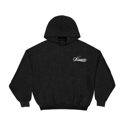 American Harajuku Fashion Letter Printed Pullover Hooded Sweatshirt Fine Glitter Hip-Hop Punk Men Women Fashion Loose Jacket