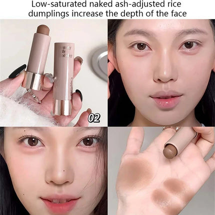Moisturizing Matte Concealer Contour Stick Smooth Lasting 3D Nose Shadow Waterproof Face Highlight Brighten Contour Makeup