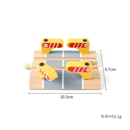 33style DIY Wooden Train Rail Tracks Accessories Wood Railway Track Parts Fit For All Wood Track Toy Christmas Birthday kid Gift