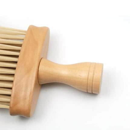 Professional Wooden Hair Cutting Brush - Soft Bristles for Barber & Salon Use
