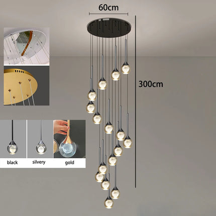 Modern home decoration crystal chandelier, stair Pendant lamp, living room Pendant lights, interior lighting