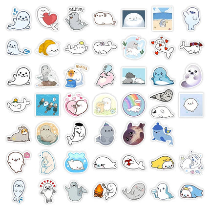 Kawaii Cute Cartoon Seals Stickers DIY Toy Gift Decorative Graffiti Decal for Phone Luggage Laptop Bottles Scrapbook Waterproof