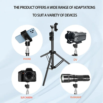 170cm Stretchable Holder Adjustable Height for Mobile Phone Live Support Tripod Multi-functional Recording Selfie Landing Tripod