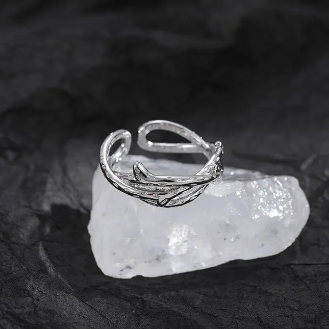 Fashion Goth Double Layer Rose Couple Rings for Men Women Retro Opening Stainless Steel Thorns Punk Finger Ring Jewelry Y2k Gift
