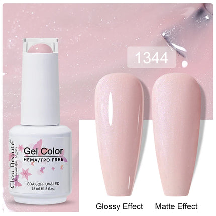 Clou Beaute 15ml Nail Gel Polish Vernis Semi Permanent UV LED Lamp Lakiery Hybrydowe Hema Free Red Nail Art Gel Lacquer Gel