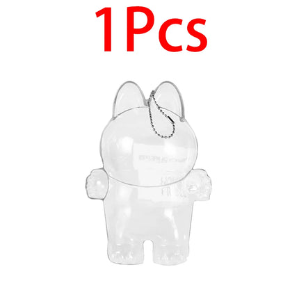 Clearance 1/2/5Pcs For Labubu Display Box Full Clear Acrylic Protective Case Walking Plush Bag Doll Accessory No Dolls Toys