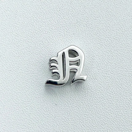 Unique Real 925 Sterling Silver Old English Letter A-Z Initial Charm Pendant For Women Girls Men Spiriti Jewelry Gift For Friend