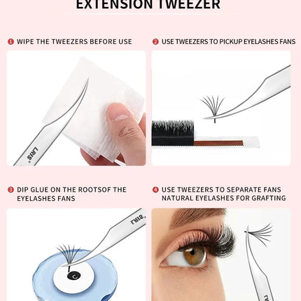 Grafting Eyelash Tweezers Beauty Eyelash ProfessionalWith High Precision Clip Kind Of Universal Eyelash Clip Dolphin Clip Flowe