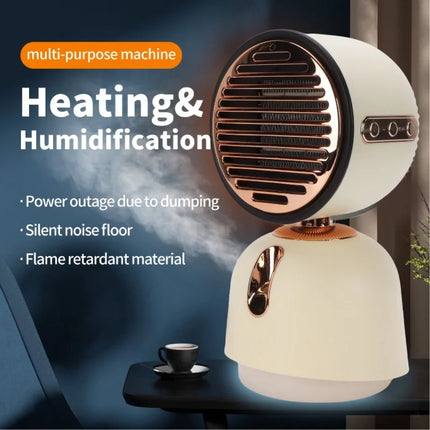 Portable Desk Heater With Humidifier 3s Fast Heating Tip Over Protection For Office Bedroom EU Plug 220V