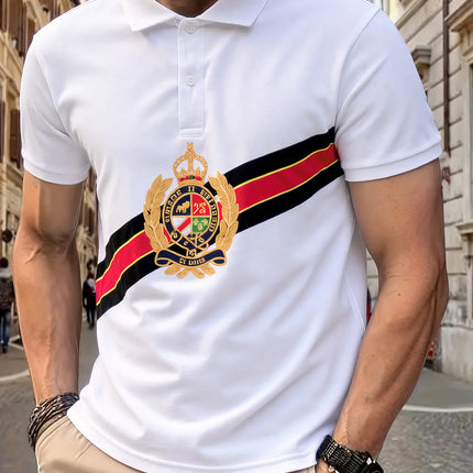 Men's polo shirt survival of the fittest cotton embroidery stitching color classic fashion original design pure cotton quality