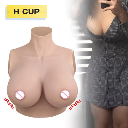 Eyung H Cup Silicone Breast Forms Fake Tits Enhancer For Crossdresser Drag Queen Fake Boobs Tits Breastplate Male To Female Sissy